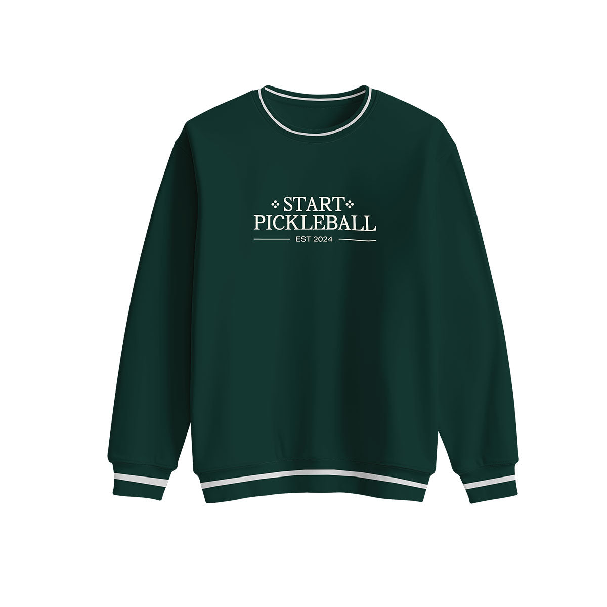 *Start* Pickleball Collegiate Sweatshirt Green/White